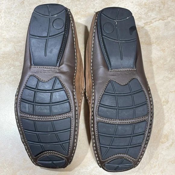 Varese Men’s Shoes Slip On Loafers Faux Leather Square Toe Light Brown Size 13 - Picture 8 of 15